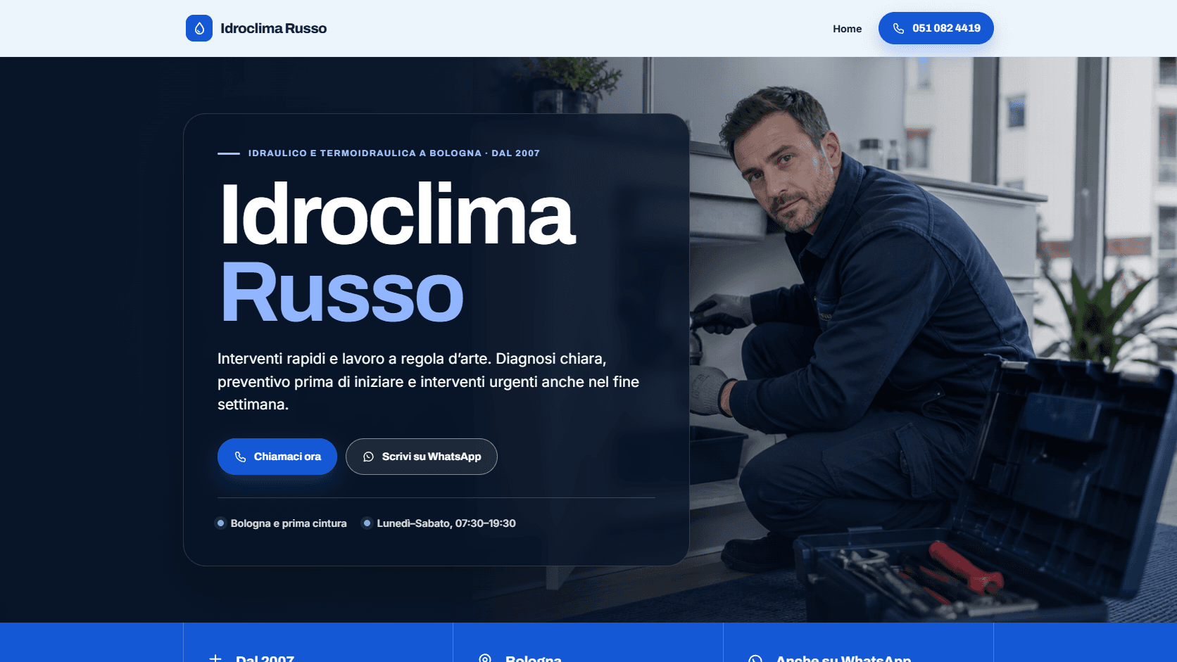 Homepage di Idroclima Russo