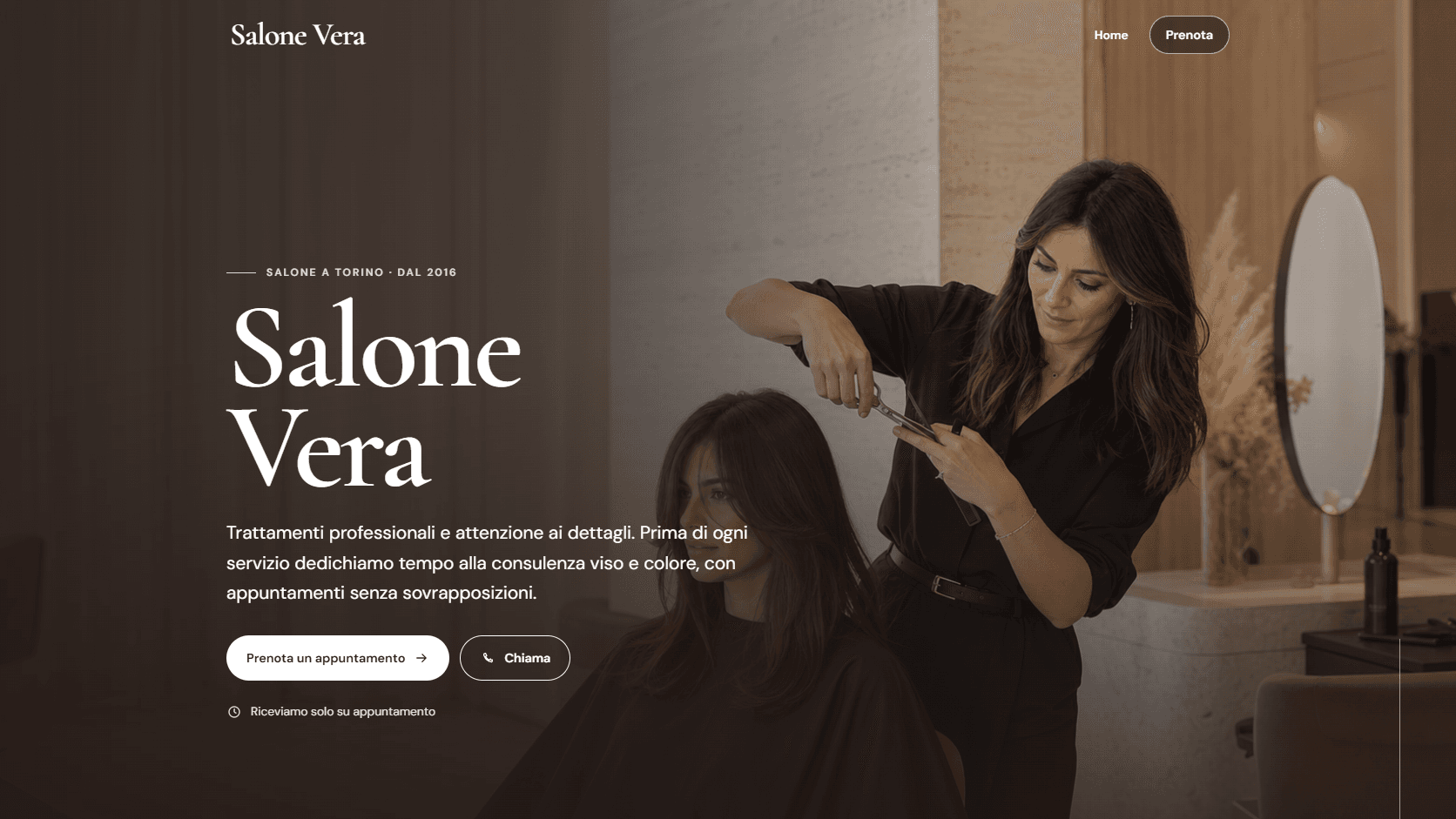 Homepage di Salone Vera
