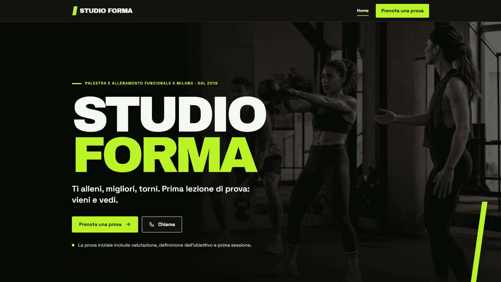 Homepage di Studio Forma