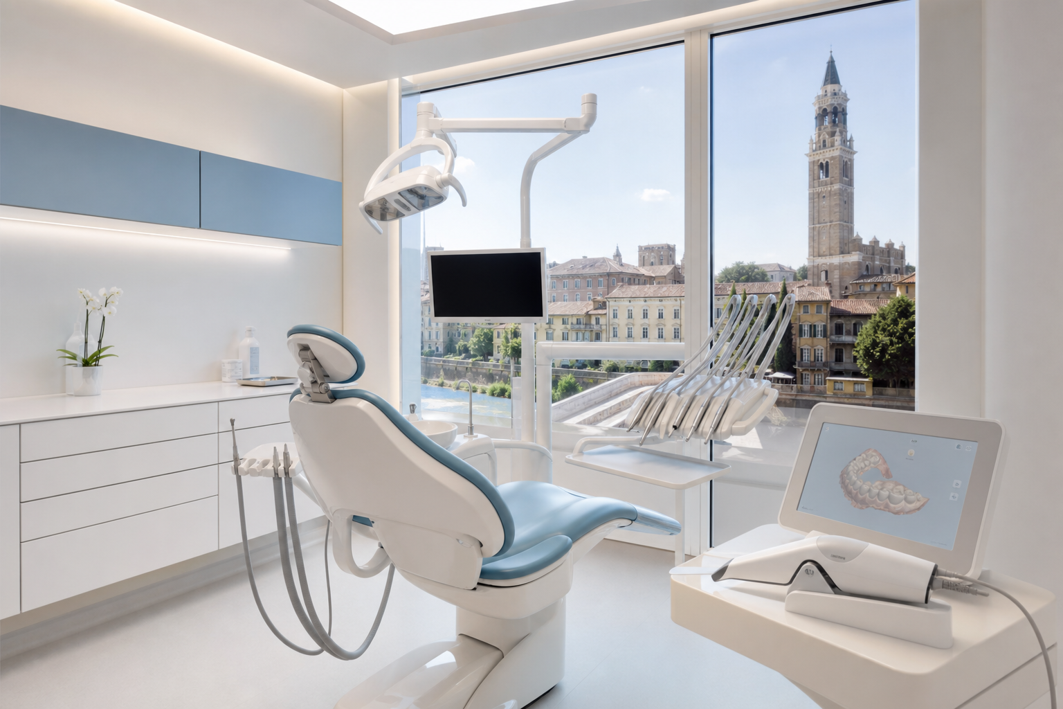 Sala operativa moderna dello Studio Dentistico Bianchi
